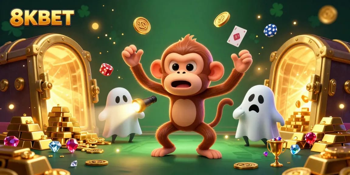 Engage with the vibrant 8KBET casino experience featuring exciting golden treasures and dynamic gaming elements.
