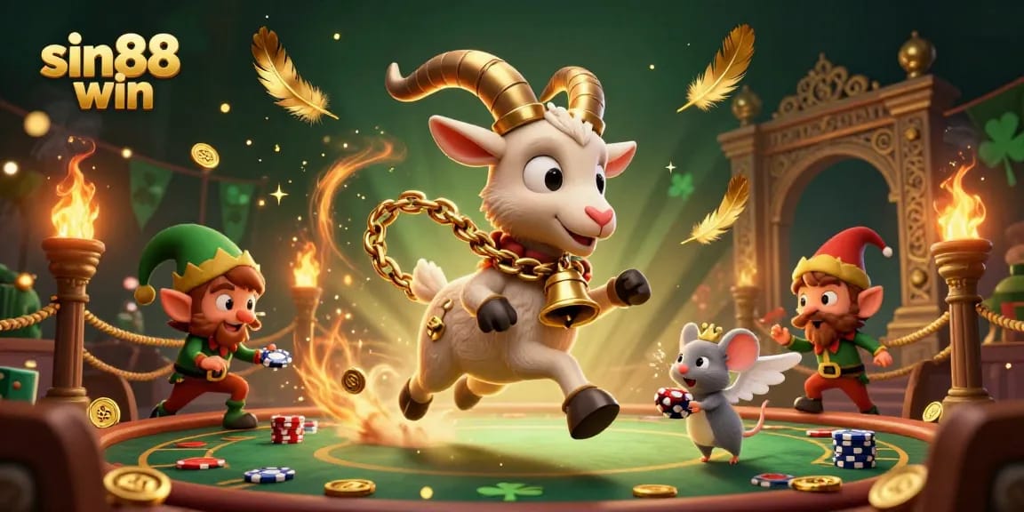 Experience thrilling wins at sin88 win casino where action unfolds among festive characters and vibrant betting elements.