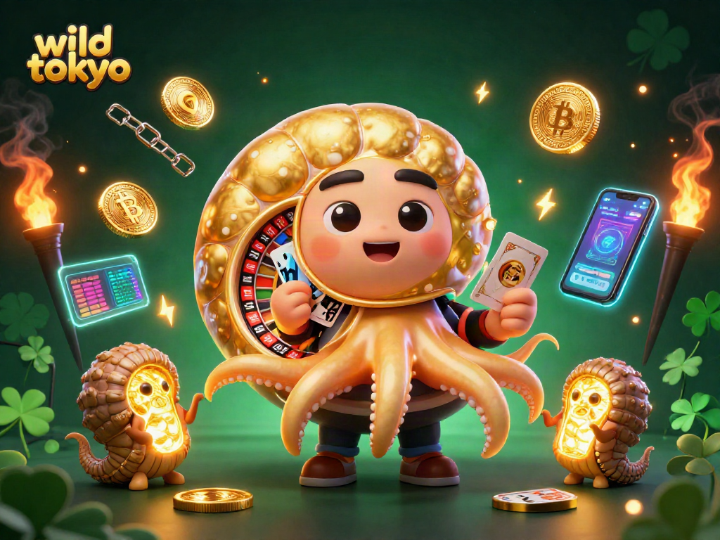 Experience thrilling gameplay at wild tokyo casino with vibrant characters and neon coins.