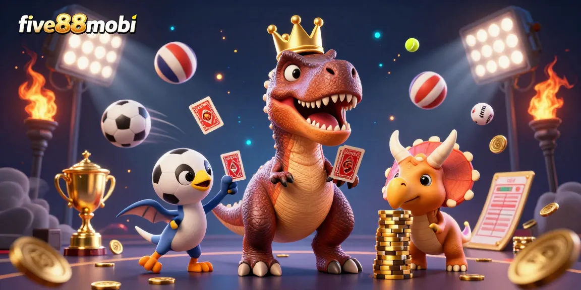 Experience thrilling betting moments at five88mobi with vivid casino characters and dynamic games.