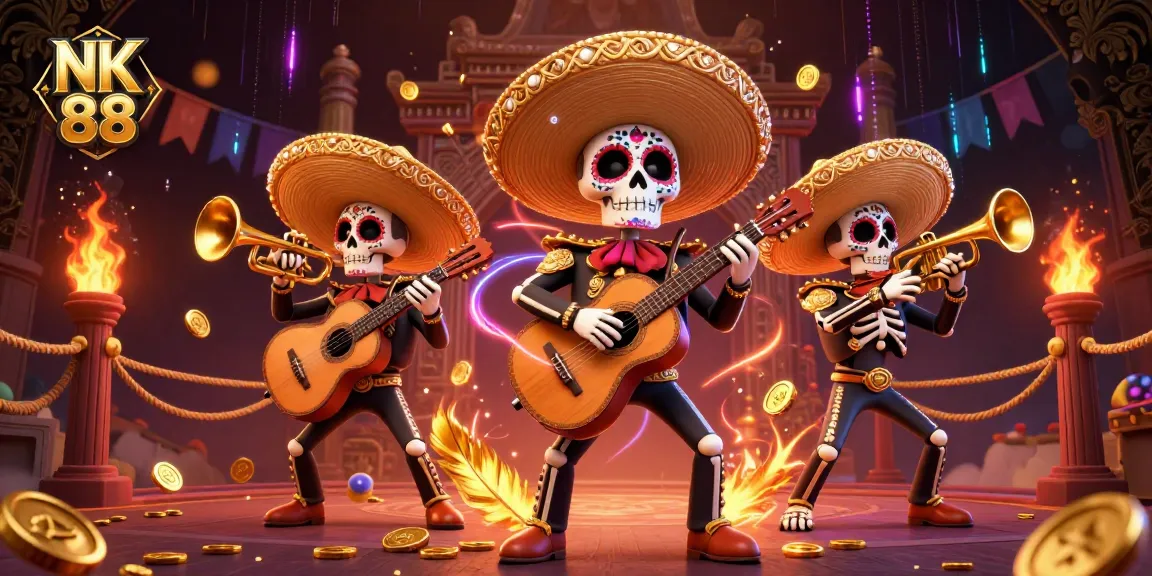 Experience thrilling action at NK 88 with a vibrant mariachi band celebrating gaming excitement.