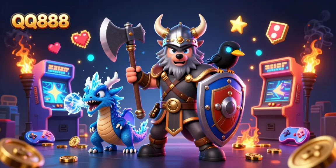 Spin the thrilling QQ888 slots with vibrant characters and dynamic game elements in an exciting casino scene.
