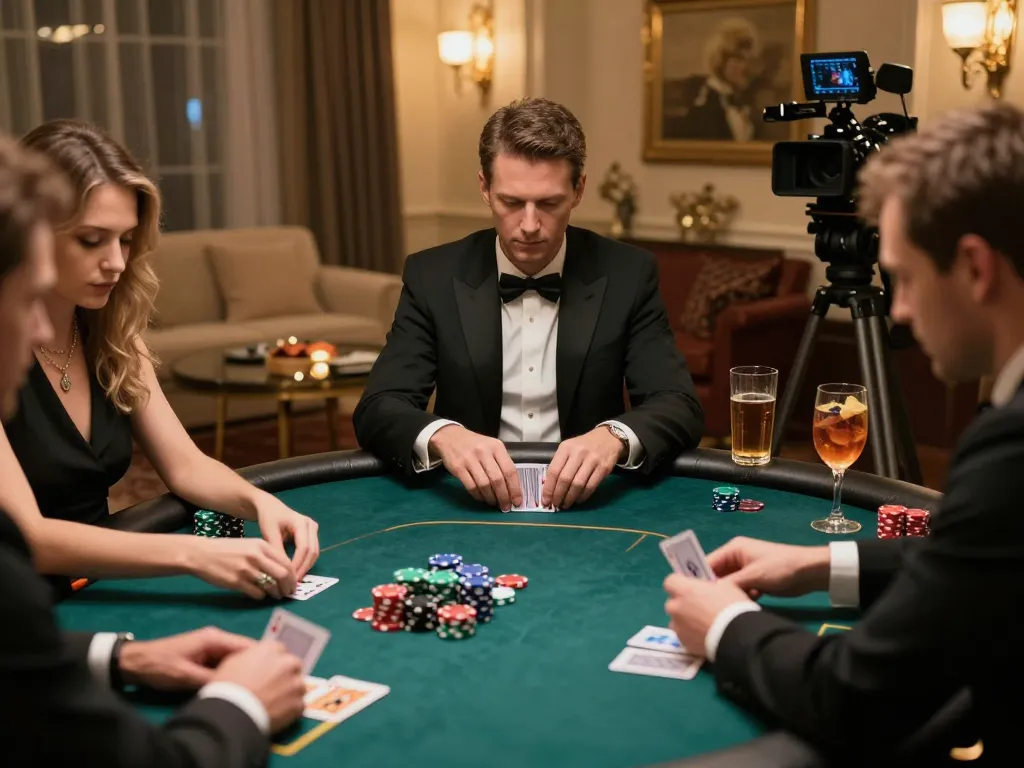Players engaging in a game bài đổi thưởng in a luxurious setting, showcasing strategy and excitement.