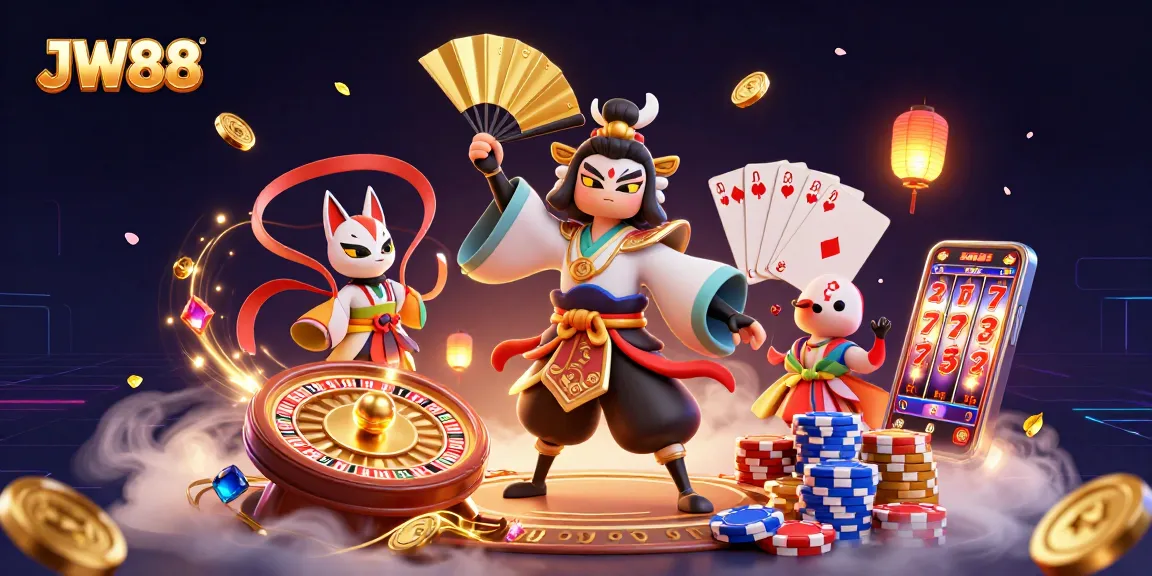 JW88 brings excitement with 3D characters and casino elements, captivating players in a vibrant gaming scene.
