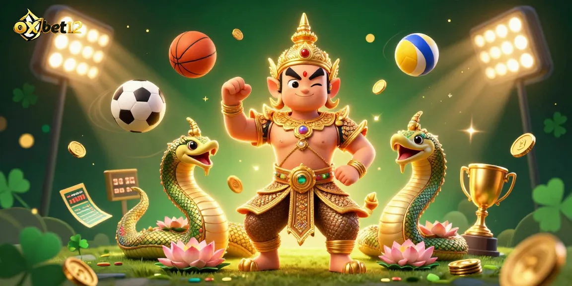Experience energetic betting action with oxbet12, featuring dazzling sports scenes and gold accents.