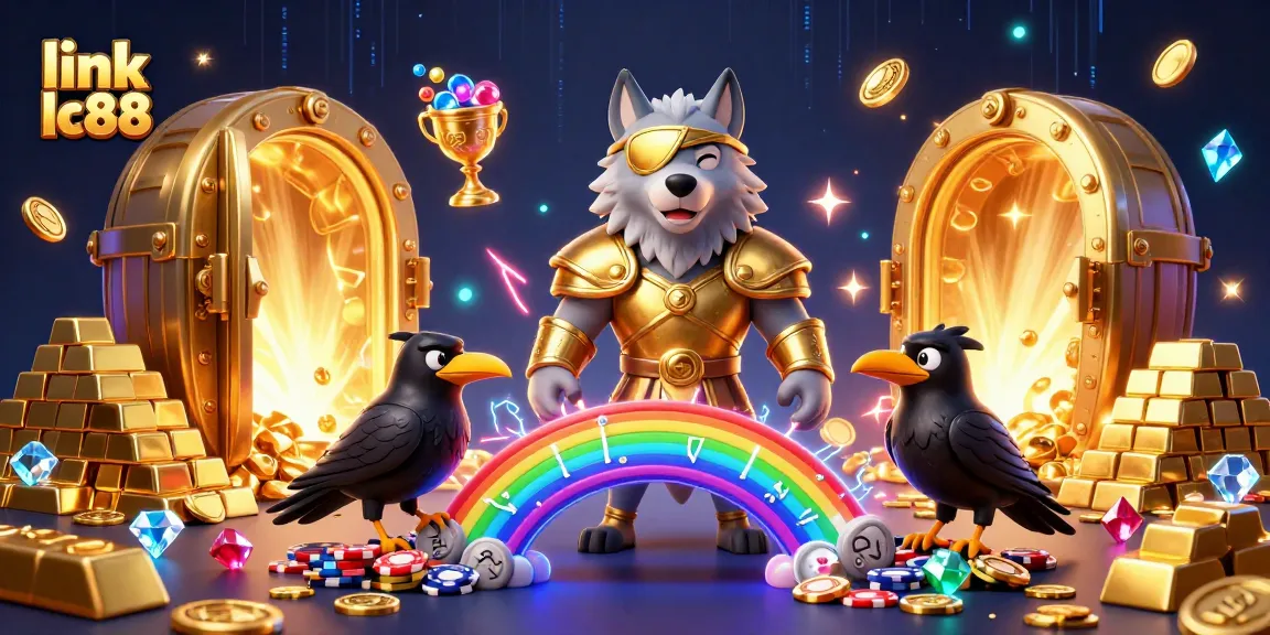 Win big with link lc88 in a vibrant casino scene featuring ancient Norse characters and treasures.